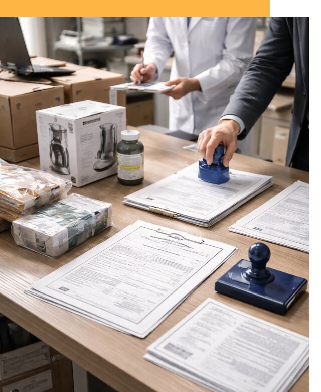 Сертификация импортных товаров от 12481 с таможенным сопровождением